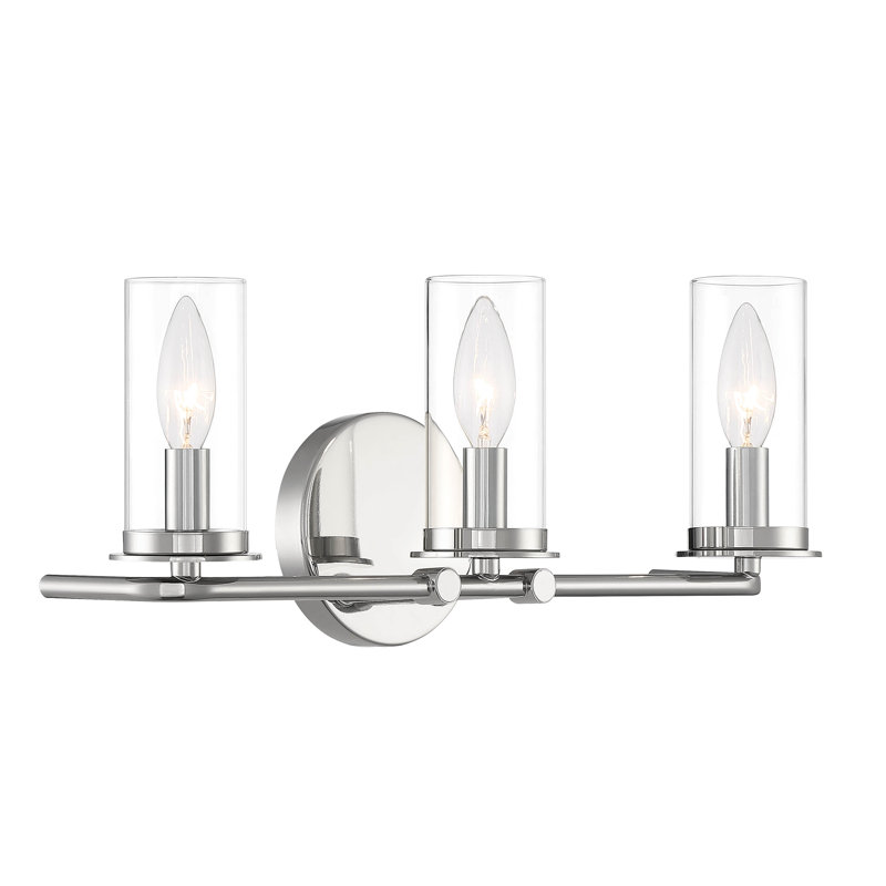 3 - Light Dimmable Vanity Light, Brushed Nickel