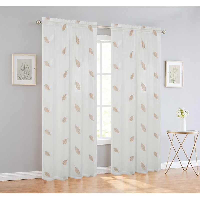 Altus Sheer Curtain Single Panel, Gold