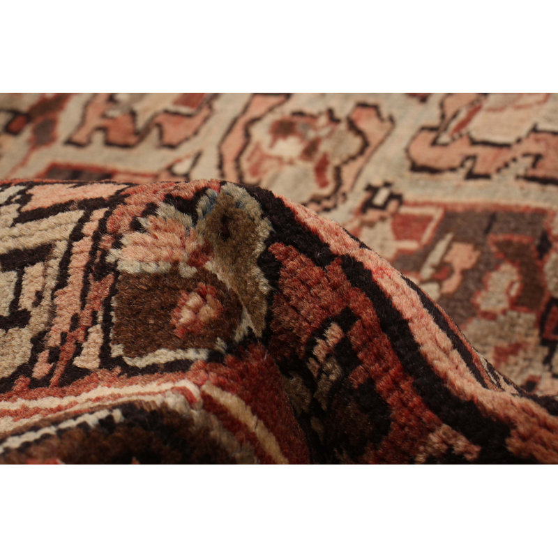 Tapis unique en laine de 8 pi 9 po x 11 pi 2 po brun Nanok