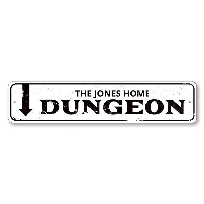 Plaque en aluminium Dungeon, H 6 po x l 24 po x P 0,06 po