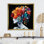 «Urban Elegance Woman Crystal and Flower Hair II», art mural mode femme