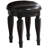 Bedroom Classic Vanity Set Wooden Carved Mirror Stool Drawers Black Color-372766298