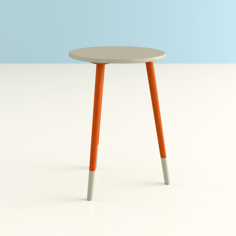 Danka End Table, Gray/Walnut