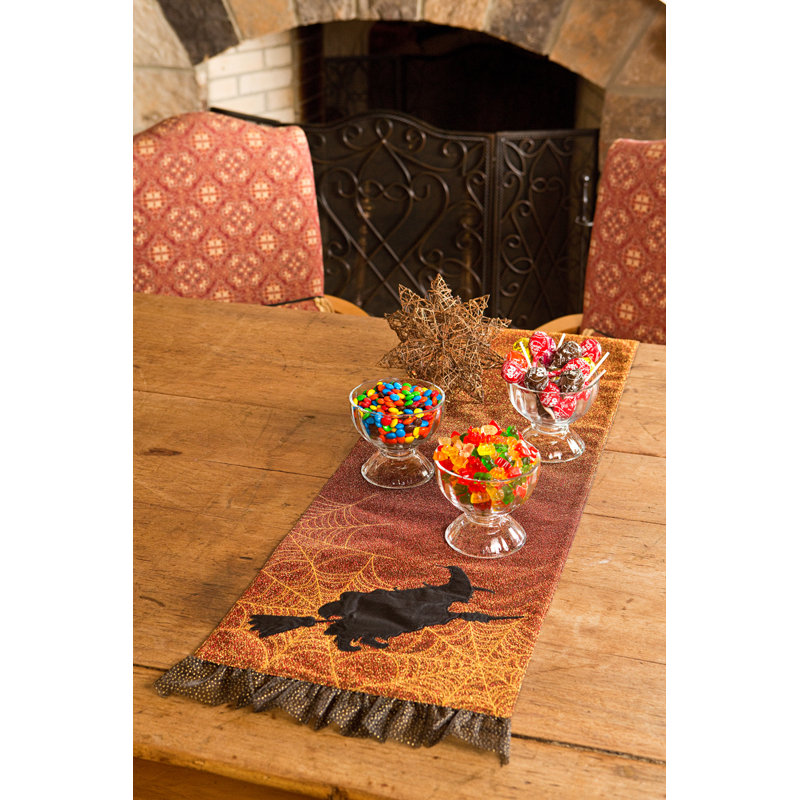 Sanderlin Halloween Table Runner, Candy Corn, 108" L x 13" W