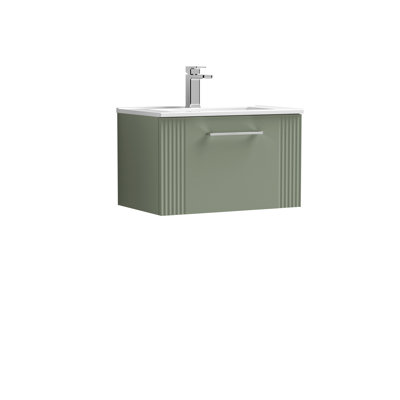 Deco 605mm Single Bathroom Vanity with Integrated Vitreous China Basin