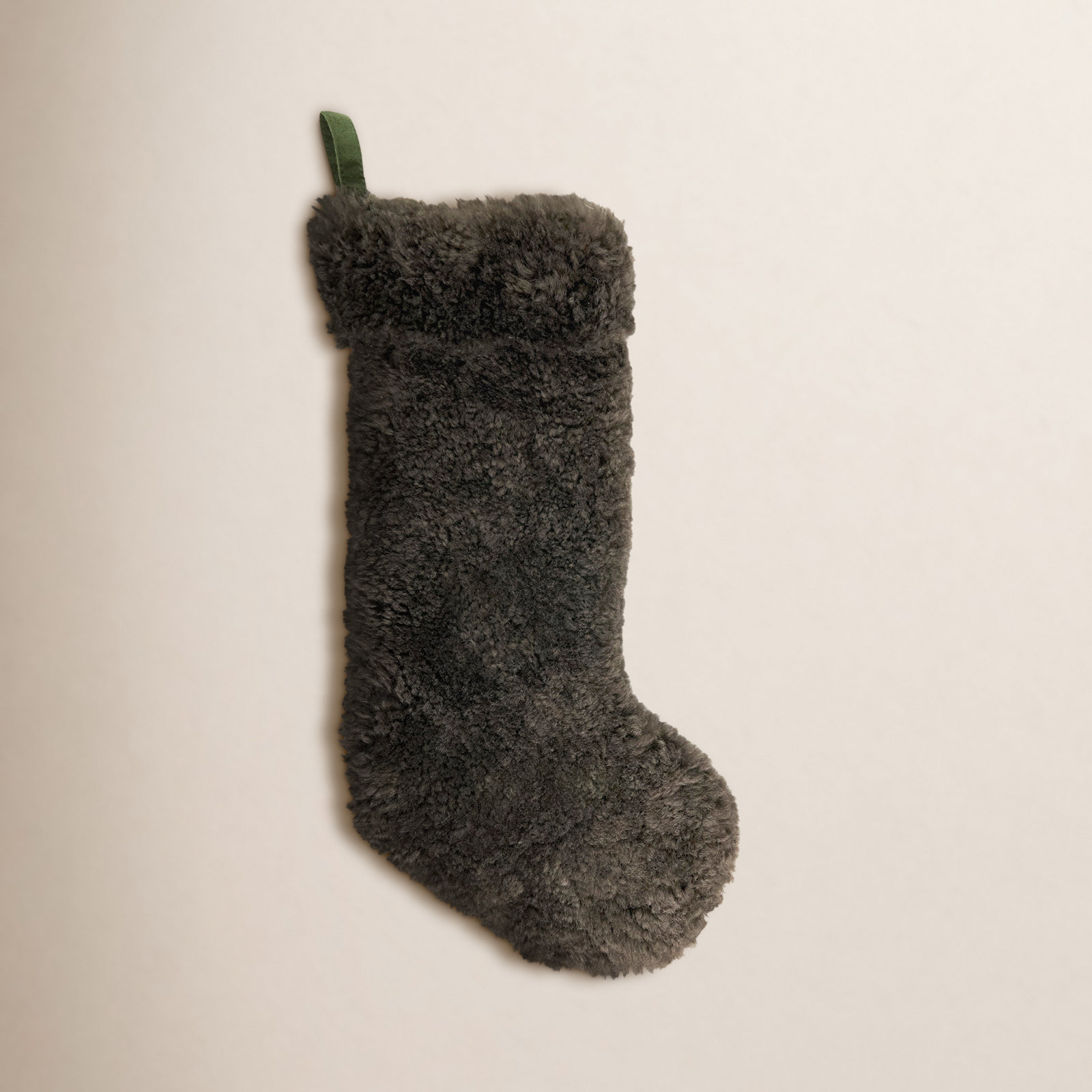 Cozy Delight Lamb Stocking, Forest Green