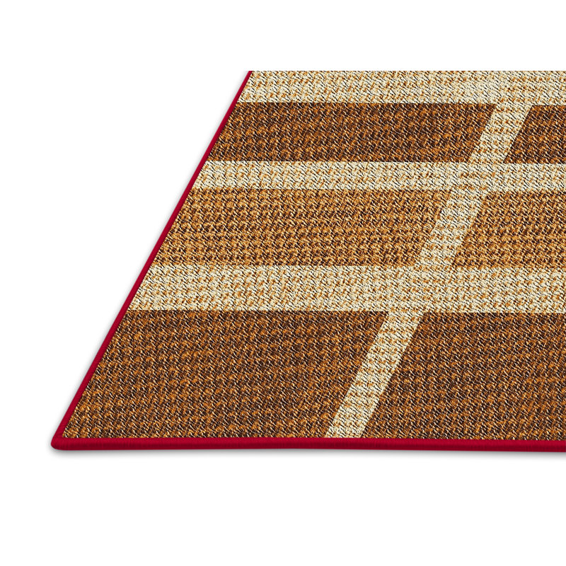 Tapis de zone brun à motif, Rectangle 2 pi x 3 pi