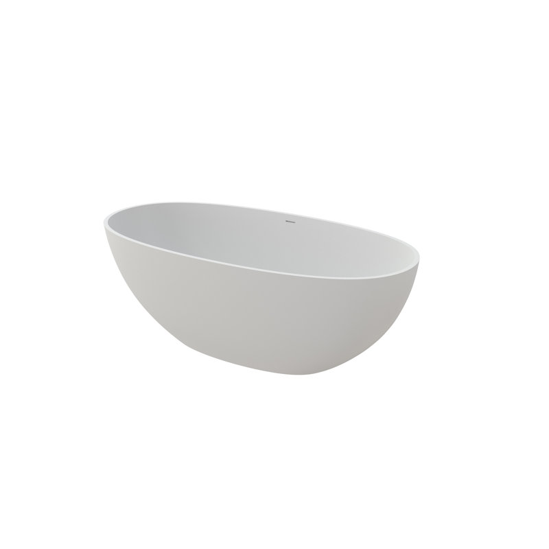 Baignoire de trempage profonde 61 "à surface solide de qualité supérieure 61", Blanc