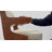 Mid-Century Modern Faux Leather Upholstered Dining Arm Chair, Wood Frame Side Chairs for Dining Room, Kitchen and Living Room-447999985-442372192