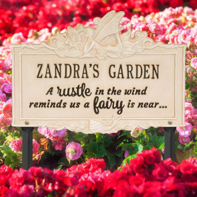 Aluminum Text & Numbers Garden Plaque