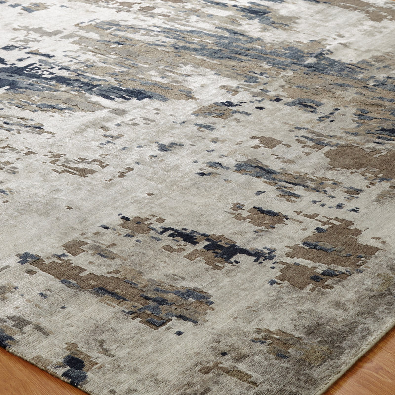 Harton Hand Knotted Area Rug, Rectangle 2' x 3'