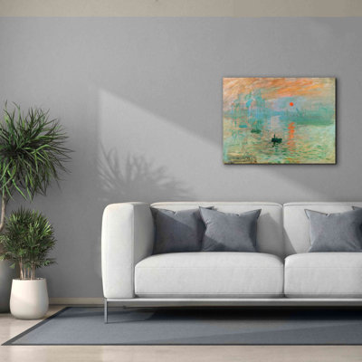 «Impression, Sunrise» par Claude Monet, art mural sur toile