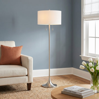 Altesa 2 Light Floor Lamp With White Shade