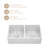33'' L x 20'' W Ceramic Farmhouse Kitchen Sink, 50/50 Double Bowl Kitchen Sink with Sink Grid and Strainer