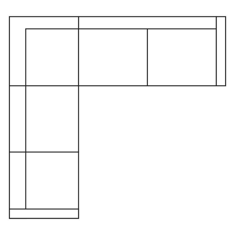 Canapé modulaire d'angle large 120 po Jazz