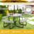 HDPE Picnic Table Bench Set With Umbrella Hole For 6-8-1250212118