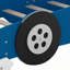 Lit plateforme simple en forme de voiture de course avec roues-79298917