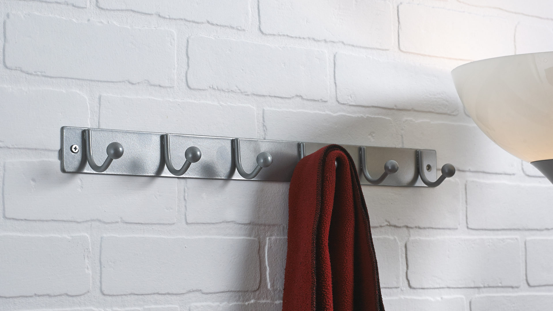 Richelieu Utility Wall Mounted Steel Coat Rack - 6 Hooks & Reviews ...