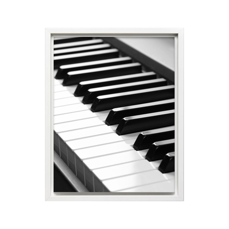 Piano, Canvas, 24"H x 32"W, White Framed