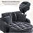 Modern Convertible 2-Seater Sofa Bed With Storage Ottoman, Reclining Backrest, And Side Pocket Armrest-956782542