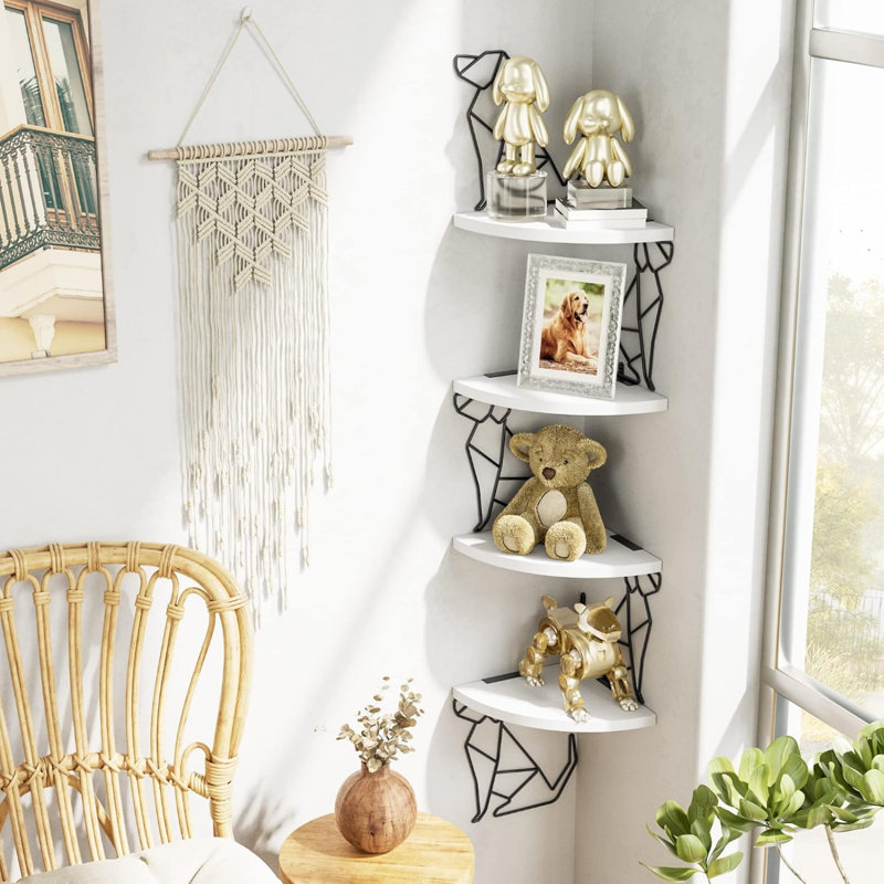 Solid Wood Corner Shelf