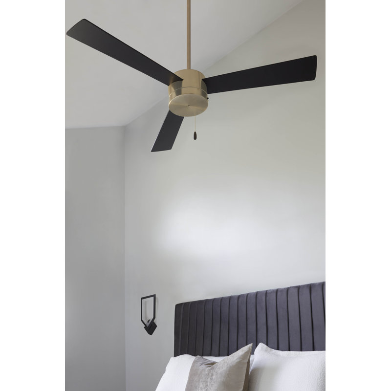 Isaiu 52'' Ceiling Fan, Gold/Black