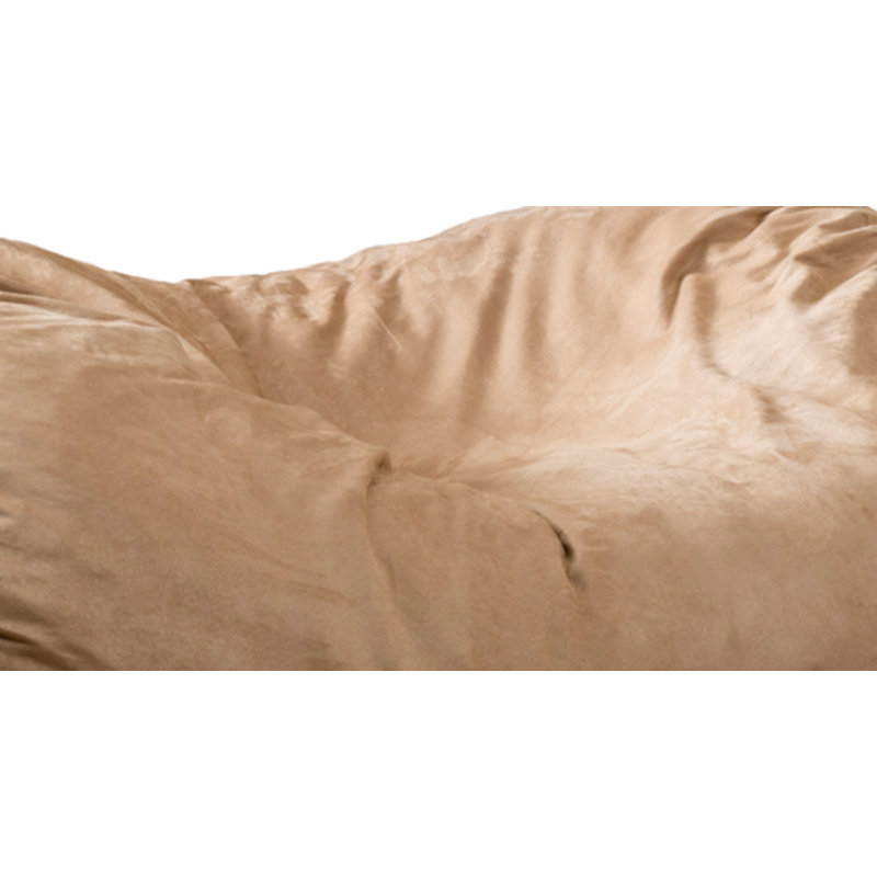 Nest 6.5 Foot Cylindrical Suede Bean Bag, Tuscany