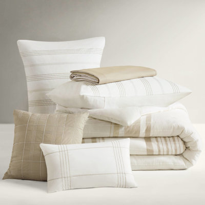 6 - Piece, King, Cotton , Oversized Comforter , Proof, Modern Look King Size, Cotton, Filling, Split Corners