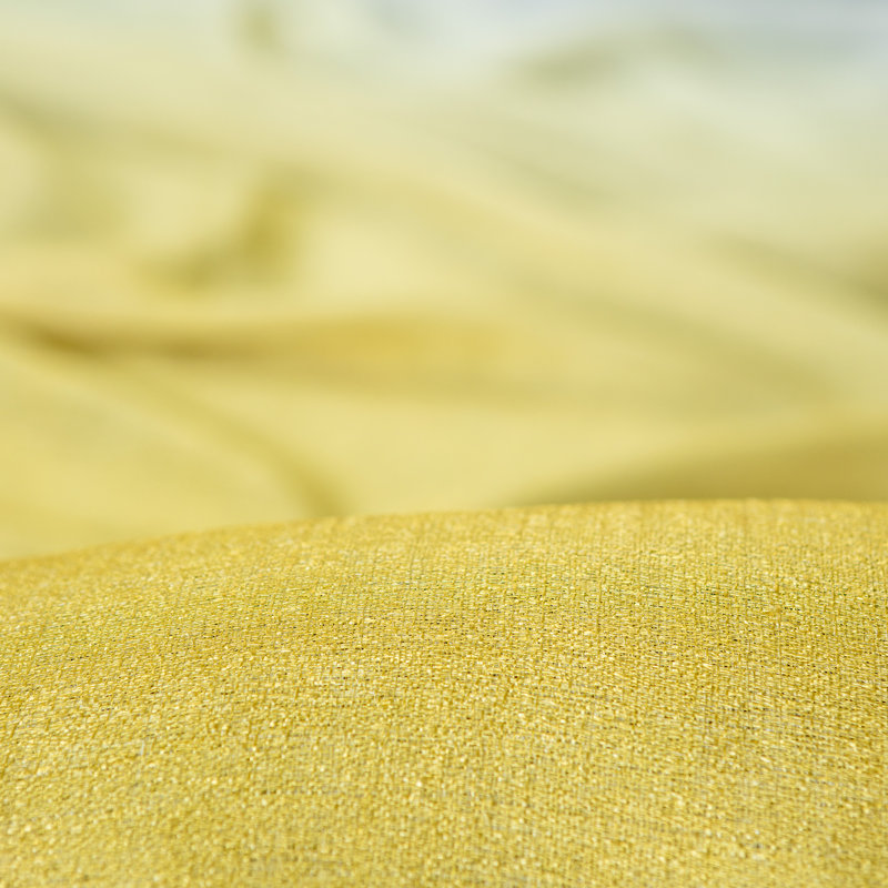 Rideaux semi-transparents avec passe-tringle Carolie, L 52 po x L 63 po, Jaune
