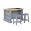 Îlot de cuisine avec 2 tabourets Posie-1243162794