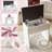Vanity Desk Set with Cushioned Stool