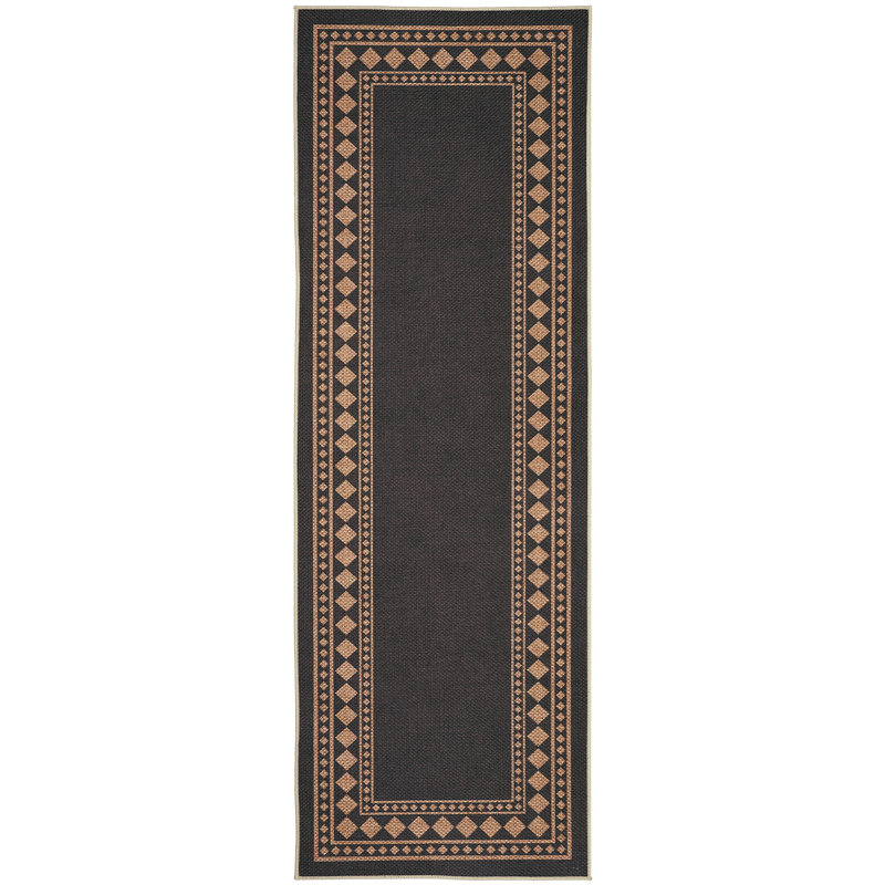 Modern Easy Jute Rug Machine Washable Geometric Bordered Indoor Outdoor Carpet with Non-Slip Backing, Non-Shedding Floor Cover for Backyard, Bedroom, Patio