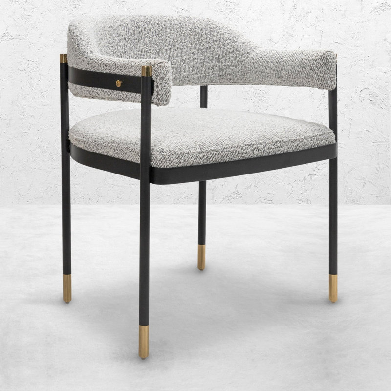 Chaise de salle à manger Cuba Cuba, Beige, Noir mat