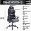 Fauteuil de jeu vidéo ergonomique Sport TS-61