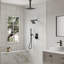 Robinet de douche à pluie haute pression de plafond de 12 po, système de pomme de douche à double effet de pluie avec valve thermostatique-79242911