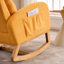 Chaise berçante avec repose-pieds à haut dossier-556794758