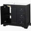 Meuble-lavabo de 36 po de style transitionnel avec lavabo en céramique - comprend 2 portes à fermeture en douceur, une tablette réglable en forme de U, 3 tiroirs (dont un avec cloison), une finition peinte et un grand espace de rangement-1652347866