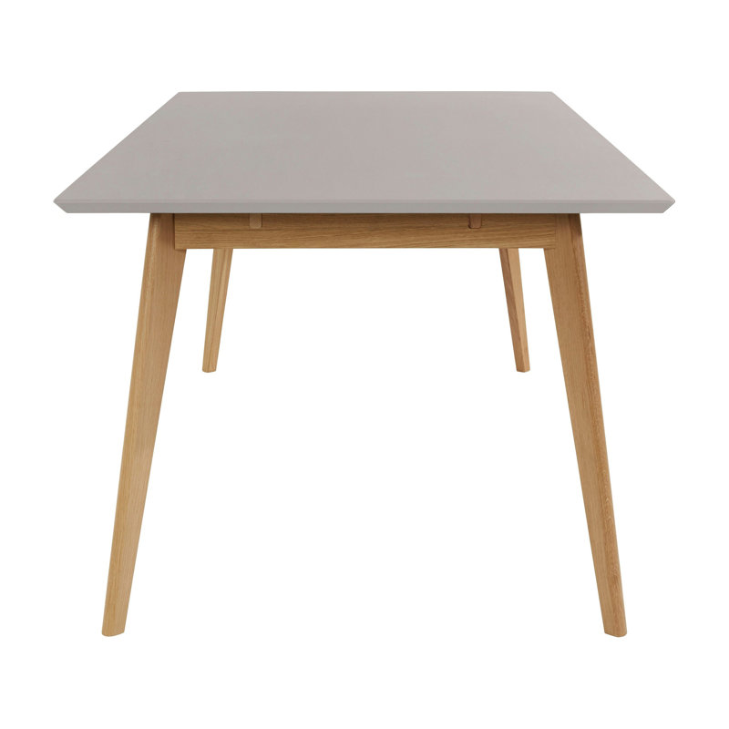 Mesa Extendable Solid Wood Base Dining Table, Grey/Oak