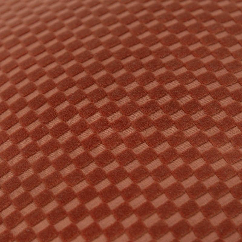 Housse de coussin rectangulaire avec insert lombaire 100% coton Zoya, Terra Cotta