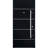 Front Exterior Prehung Steel Door / Deux 6083 Black Enamel / Stainless Inserts Entry Metal Modern Painted W36" x H80" Right hand Inswing-98196365