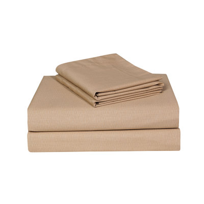 Ensemble de draps 100% coton brun Demi