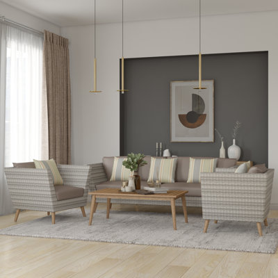 Dames 4 - Piece Living Room Set