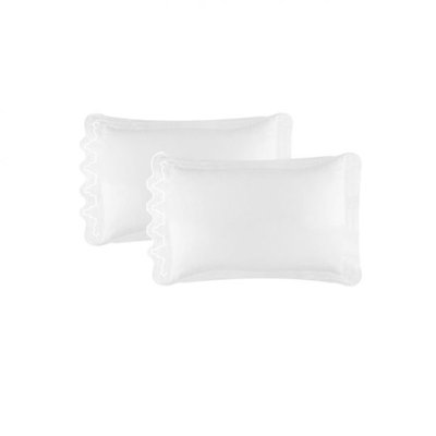 Imaginary Scallop 400TC Cotton Embroidery Sateen Solid Pillowcases (Set Of 2)