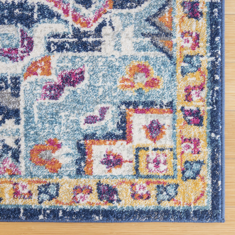 Tapis médaillon oriental multicolore Elyse Tyrella, Rectangle 5 pi 3 po x 7 pi