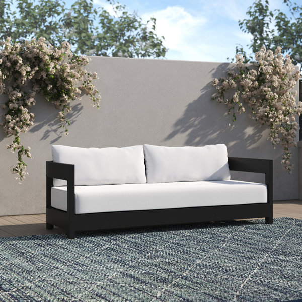 Everlee 80'' Metal Outdoor Sofa with Sunbrella Cushions & Reviews ...