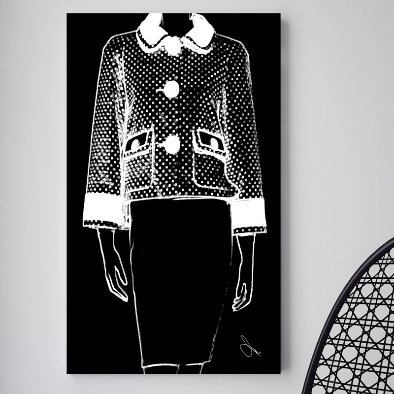 « classic chic 1 » par jodi-reproduction d’art sur toile, H 30 po x l 18 po x P 1 po, Toile tendue