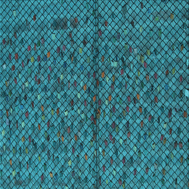 Geometric Indoor Rug, Square 5'