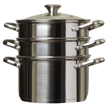 5 Tier Hot Pot 30cm Steamer Stainless Steel Pot Cooking Steam Cooker  Cookware US