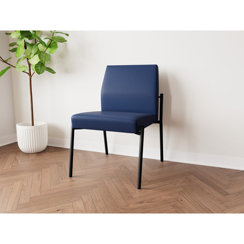 Lesro Chaise d'invité sans accoudoir Mystic, Noir, Modena encre
