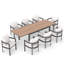 Ensemble repas d'extérieur pour 8 personnes avec table rectangulaire extensible-194823407-194823408